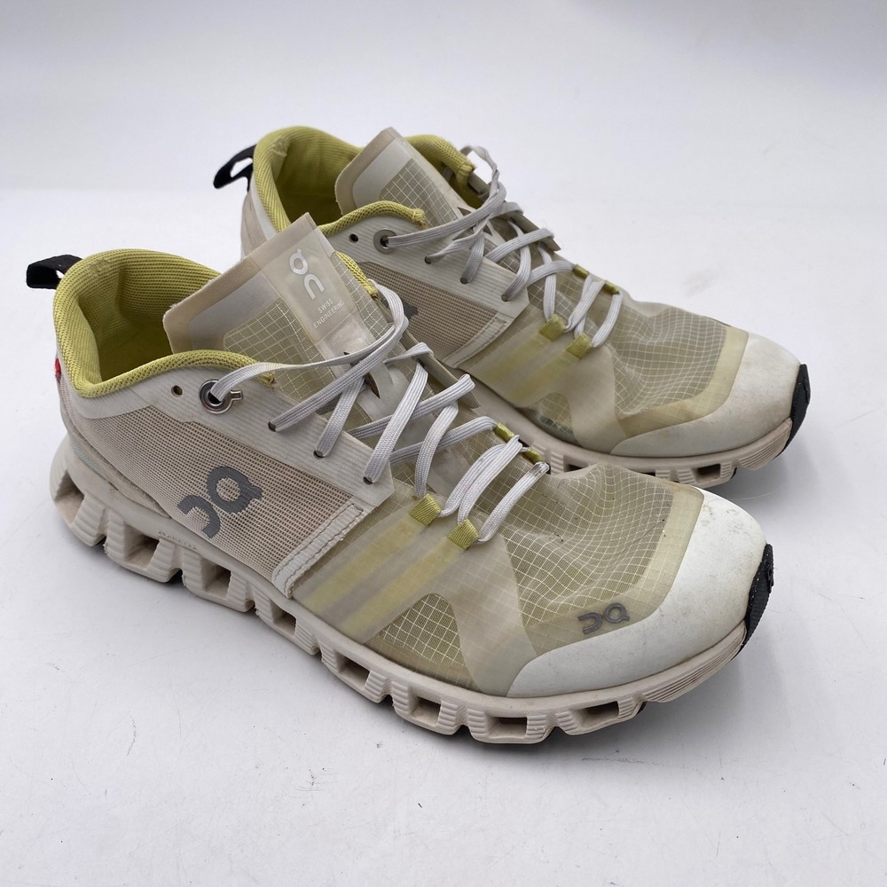 On Running Cloud X Running Shoes Womens Size 6 White Lime Green 38.99122 Sneaker